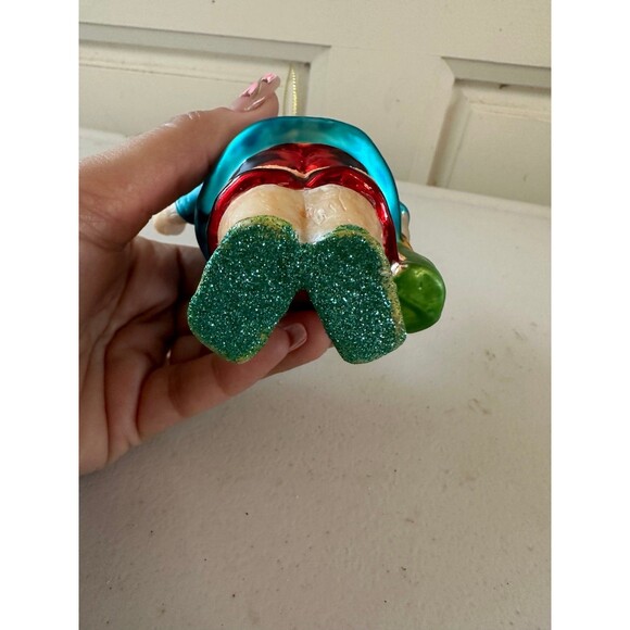 NWT Macy's Holiday Lane Glass Blown Hawaiian Vacation Santa Christmas Ornament - Picture 4 of 4